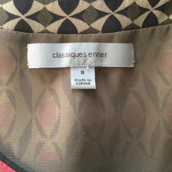 Classiques Entier 8 Stretch Silk Sheath Dress Geo - Picture 7 of 8